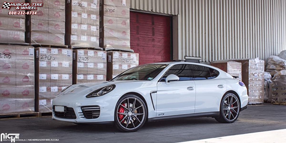 vehicle gallery/porsche panamera niche misano m116 22x9  Anthracite wheels and rims