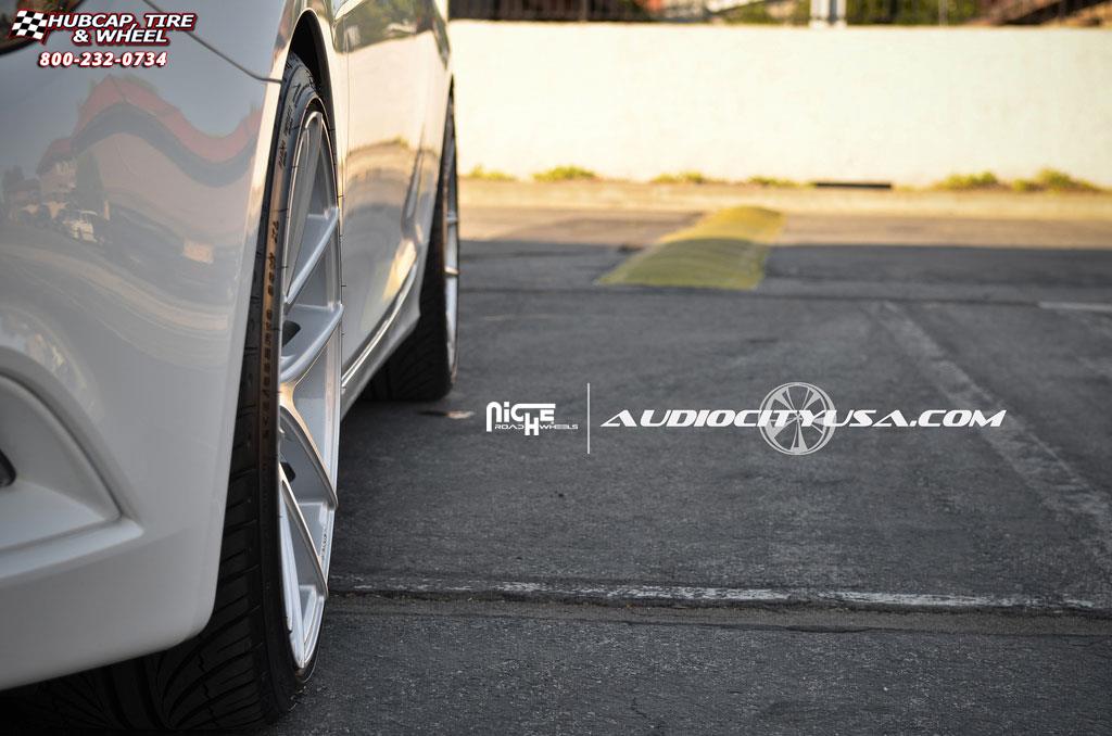 vehicle gallery/hyundai sonata niche targa m131  Silver & Machined wheels and rims