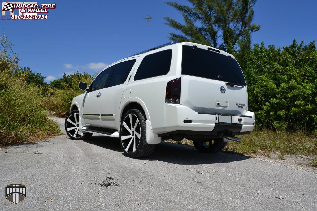 vehicle gallery/nissan armada dub directa s133 24X10  Black & Milled wheels and rims