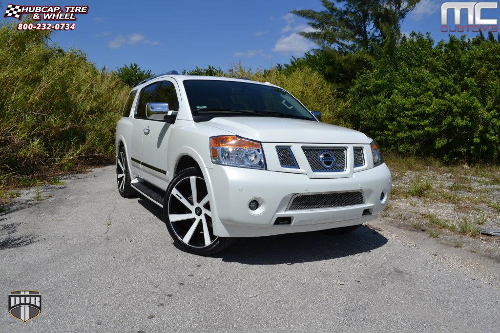 vehicle gallery/nissan armada dub directa s133 24X10  Black & Milled wheels and rims