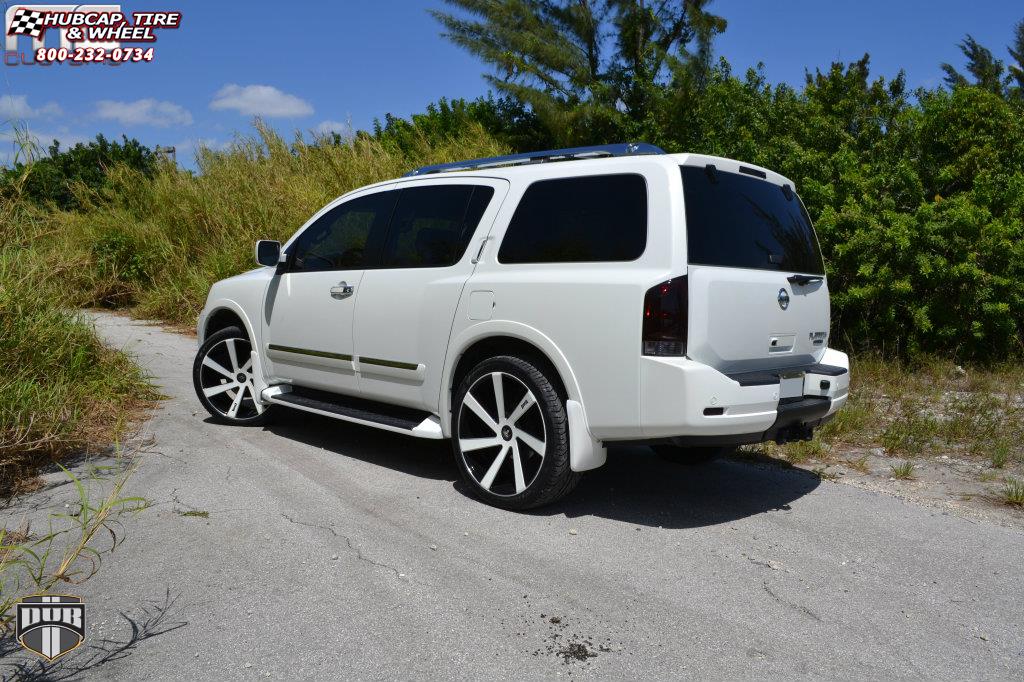 vehicle gallery/nissan armada dub directa s133 24X10  Black & Milled wheels and rims