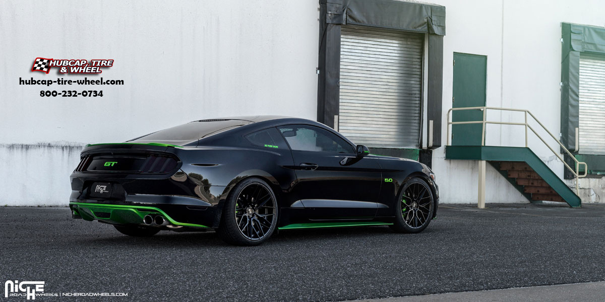 vehicle gallery/ford mustang niche m190 gamma 20  Satin Black wheels and rims