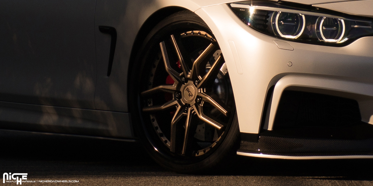 vehicle gallery/bmw 435i xdrive niche m195 methos 20  Bronze w/ Gloss Black Lip wheels and rims