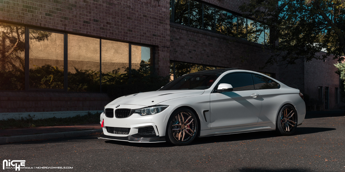 vehicle gallery/bmw 435i xdrive niche m195 methos 20  Bronze w/ Gloss Black Lip wheels and rims