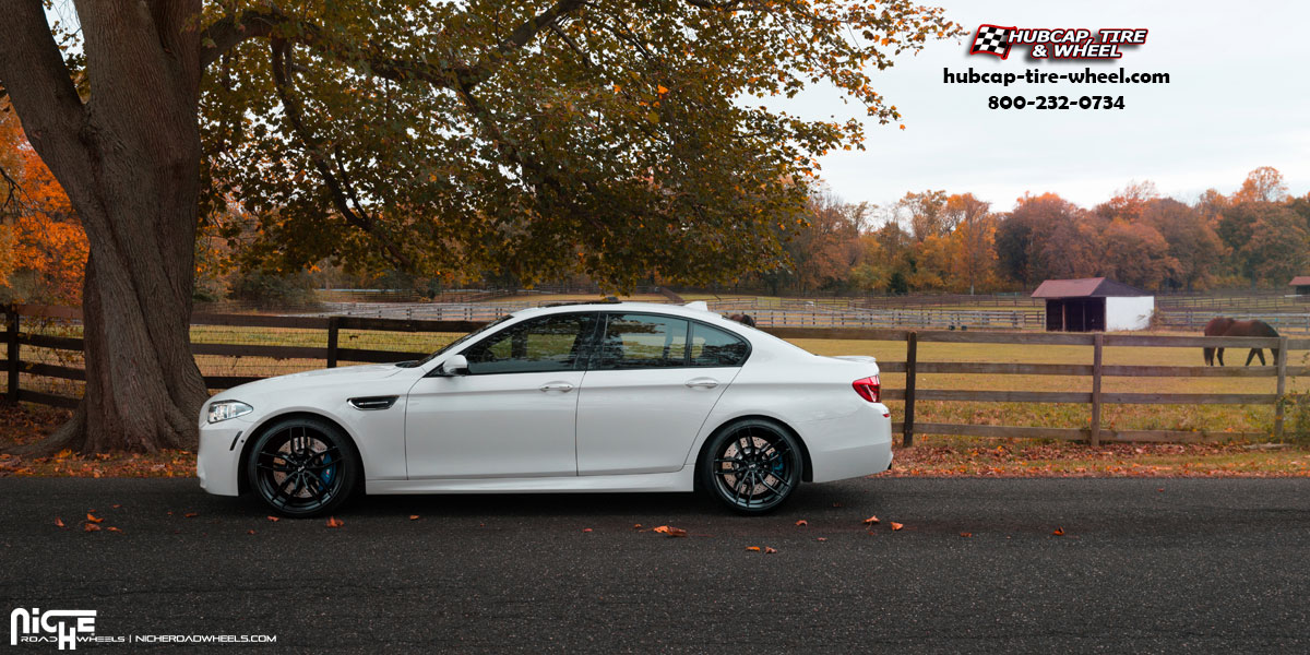 vehicle gallery/bmw m5 niche m203 vosso  Satin Black wheels and rims