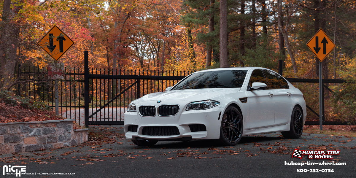 vehicle gallery/bmw m5 niche m203 vosso  Satin Black wheels and rims