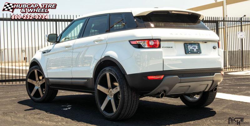 vehicle gallery/land rover evoque niche milan m134 suv 22x10 Black & Machined with Dark Tint wheels and rims
