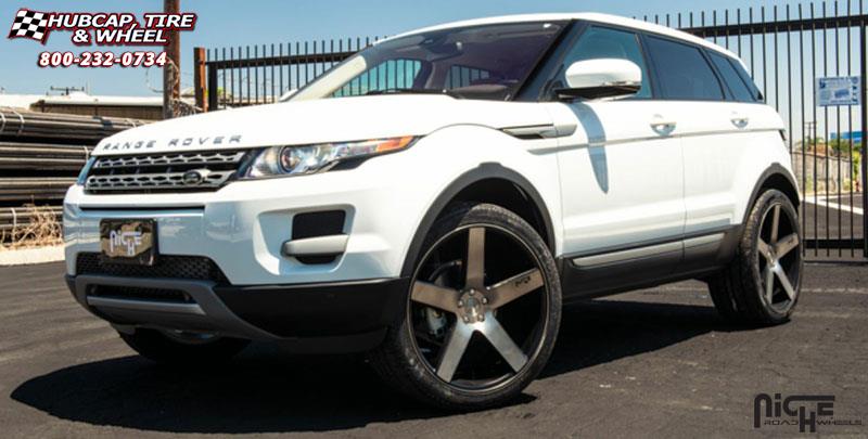 vehicle gallery/land rover evoque niche milan m134 suv 22x10 Black & Machined with Dark Tint wheels and rims