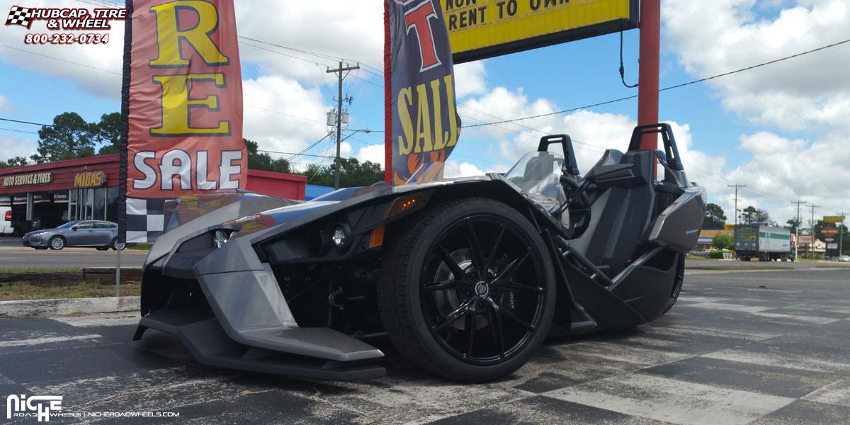 vehicle gallery/polaris slingshot niche misano m117  Gloss Black wheels and rims