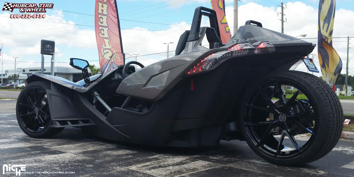 vehicle gallery/polaris slingshot niche misano m117  Gloss Black wheels and rims