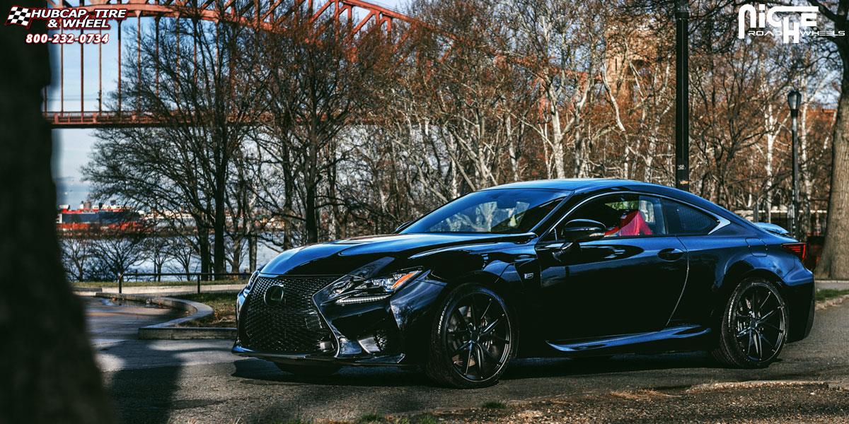 vehicle gallery/lexus rc f niche misano m117 20x9  Satin Black wheels and rims