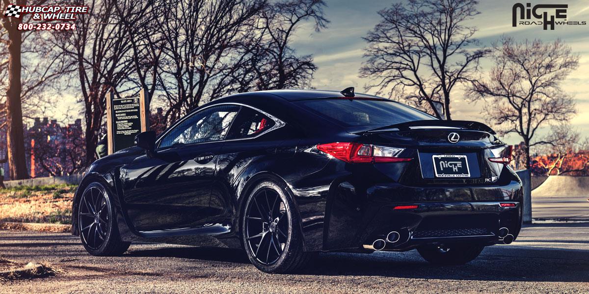 vehicle gallery/lexus rc f niche misano m117 20x9  Satin Black wheels and rims