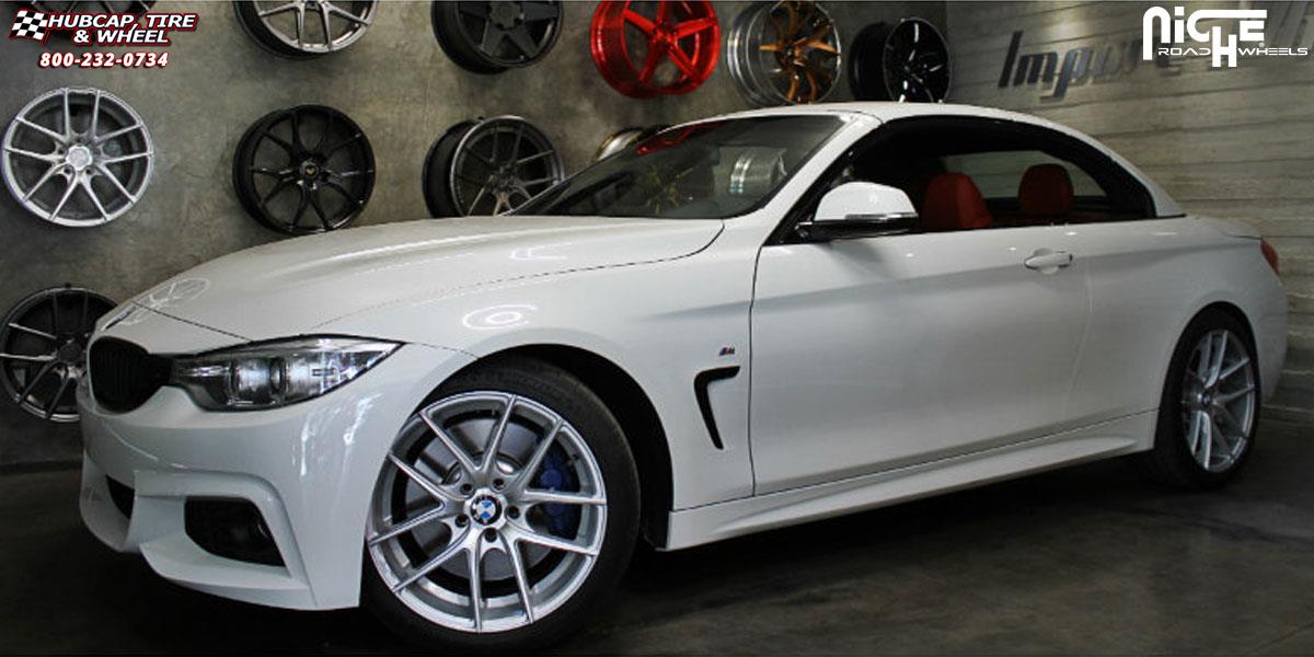 vehicle gallery/bmw 435i niche targa m131 19x85  Silver & Machined wheels and rims
