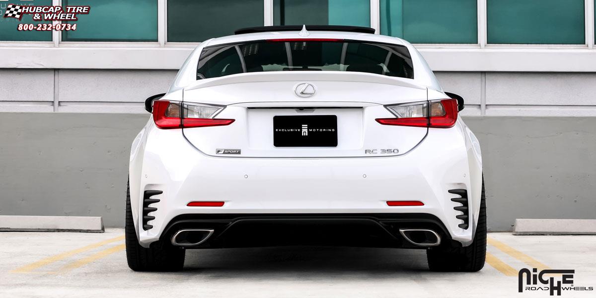 vehicle gallery/lexus rc f niche targa m130 20x85  Black & Machined with Dark Tint wheels and rims