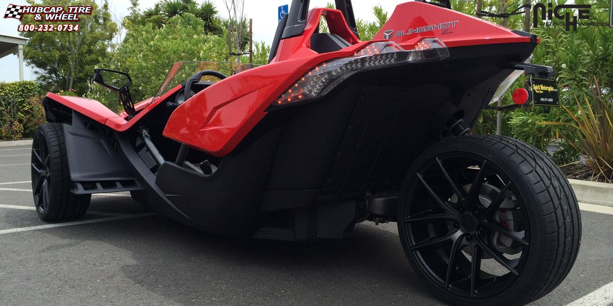 vehicle gallery/atv polaris slingshot niche targa m130 20x85  Black & Machined with Dark Tint wheels and rims