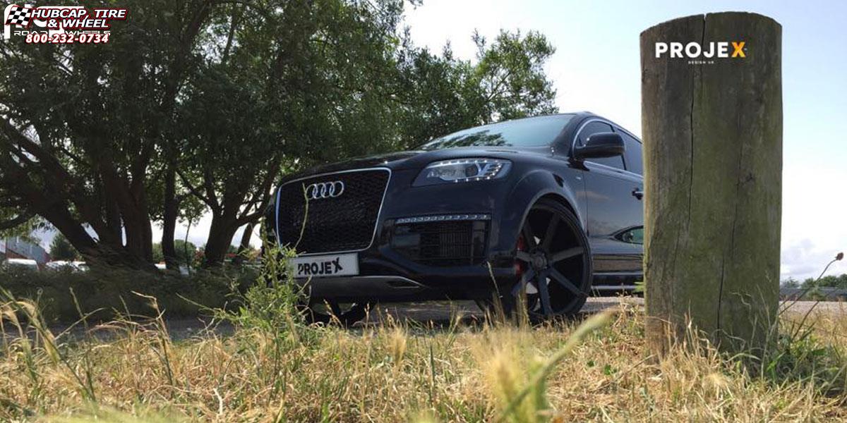 vehicle gallery/audi q7 niche verona m150 24x10  Custom Matte Black Paint wheels and rims