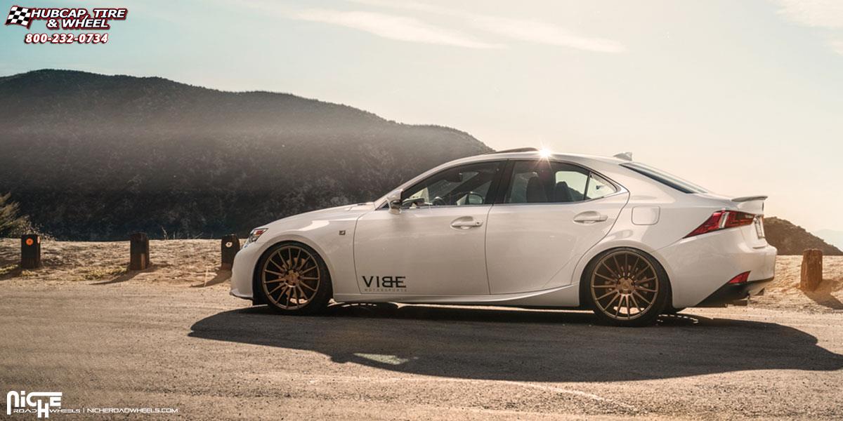 vehicle gallery/lexus is f niche form m158 19x85  Bronze wheels and rims