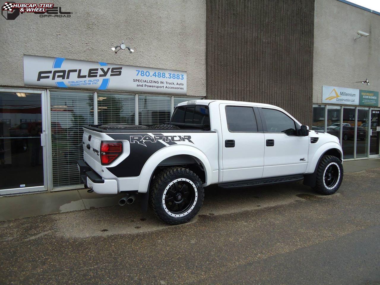 vehicle gallery/ford f 150 fuel trophy d551 22X10  Matte Black w/ Anthracite Ring wheels and rims