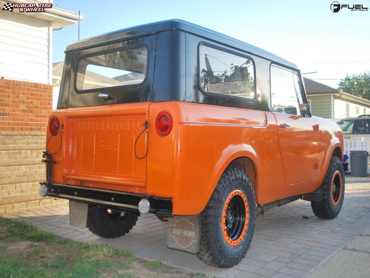 vehicle gallery/international scout fuel anza d557 15X8  Matte Black w/ Anthracite Ring wheels and rims