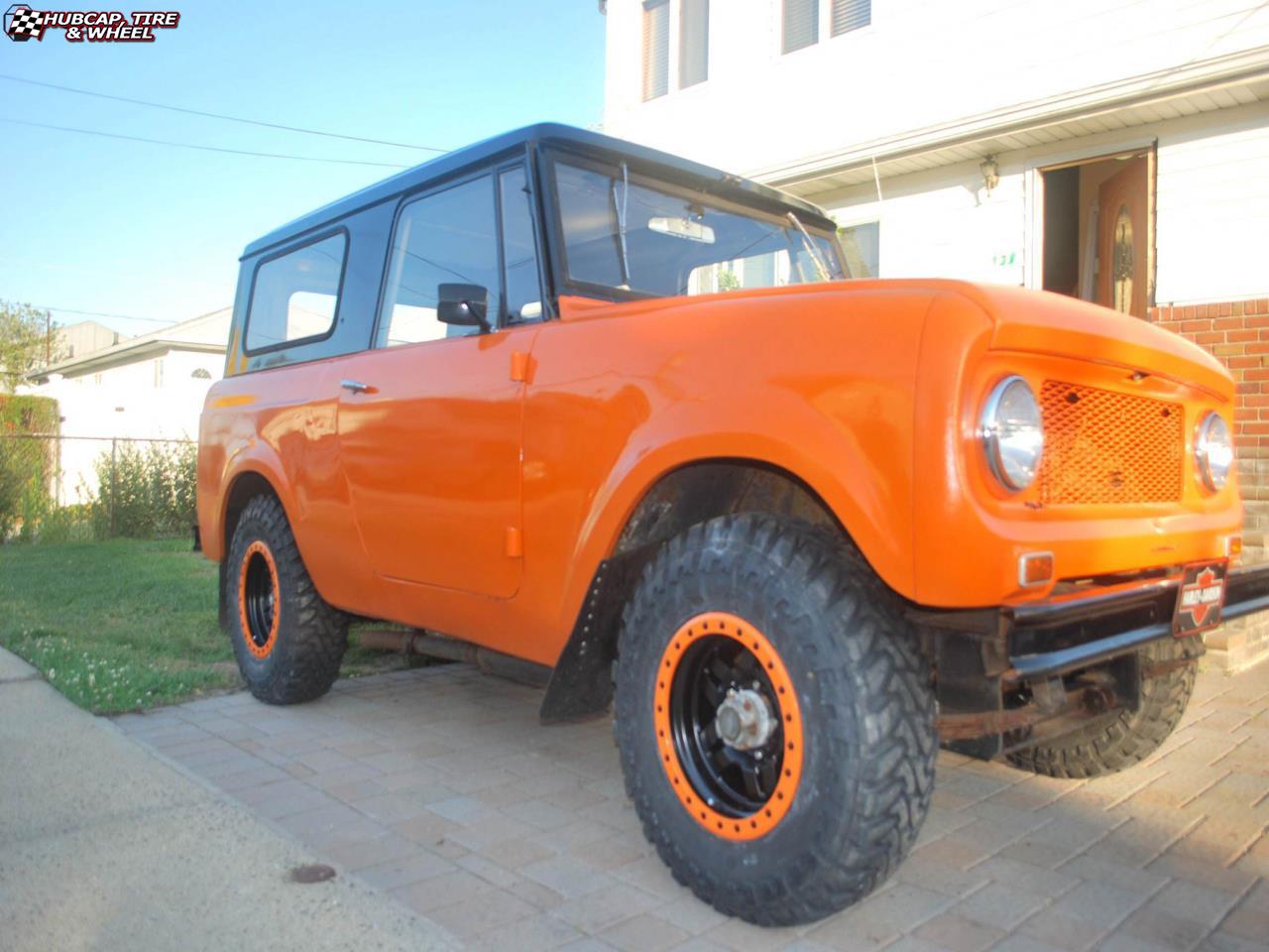 vehicle gallery/international scout fuel anza d557 15X8  Matte Black w/ Anthracite Ring wheels and rims