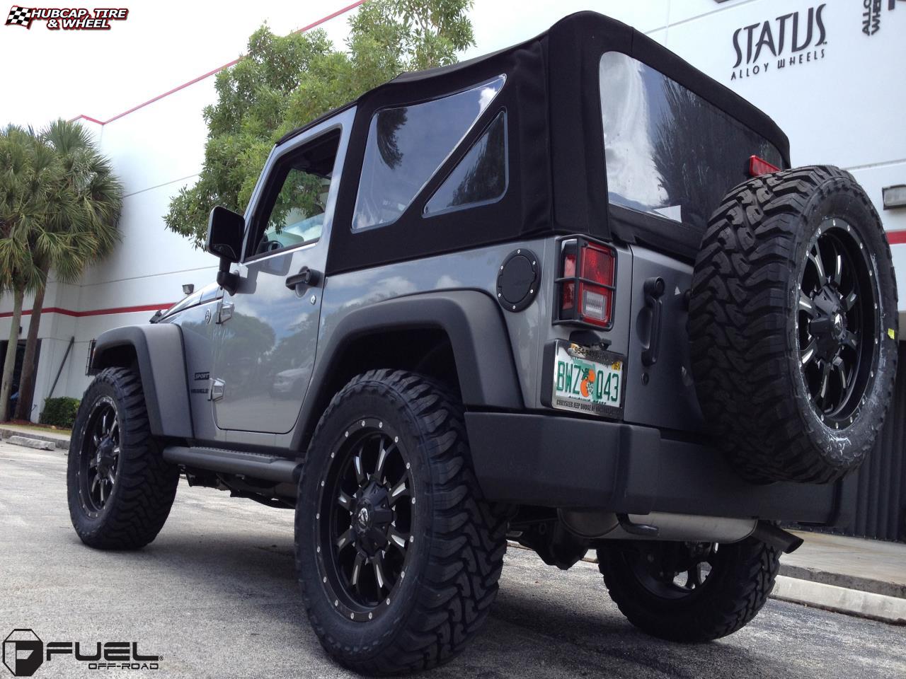 vehicle gallery/jeep wrangler fuel krank d517 0X0  Matte Black & Milled wheels and rims