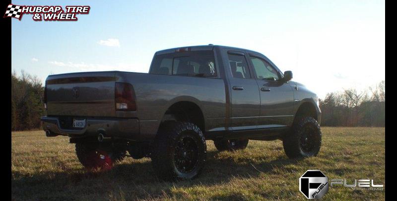 vehicle gallery/dodge ram quad cab fuel hostage d531 0X0 Matte Black wheels and rims