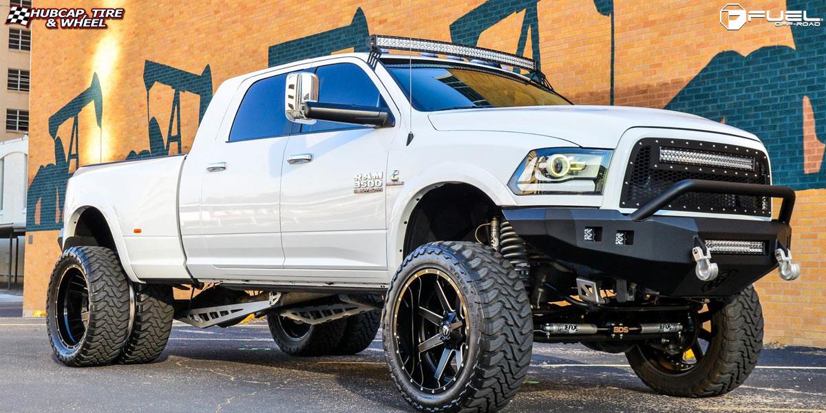 vehicle gallery/dodge ram 3500 fuel maverick dually d262 24X12 Custom wheels and rims