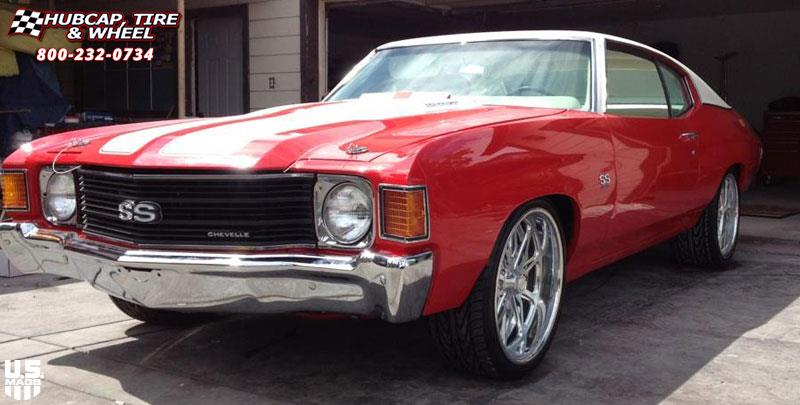 vehicle gallery/chevrolet chevelle us mags rambler u425 20X9  Brushed Face, Hi Luster Windows wheels and rims