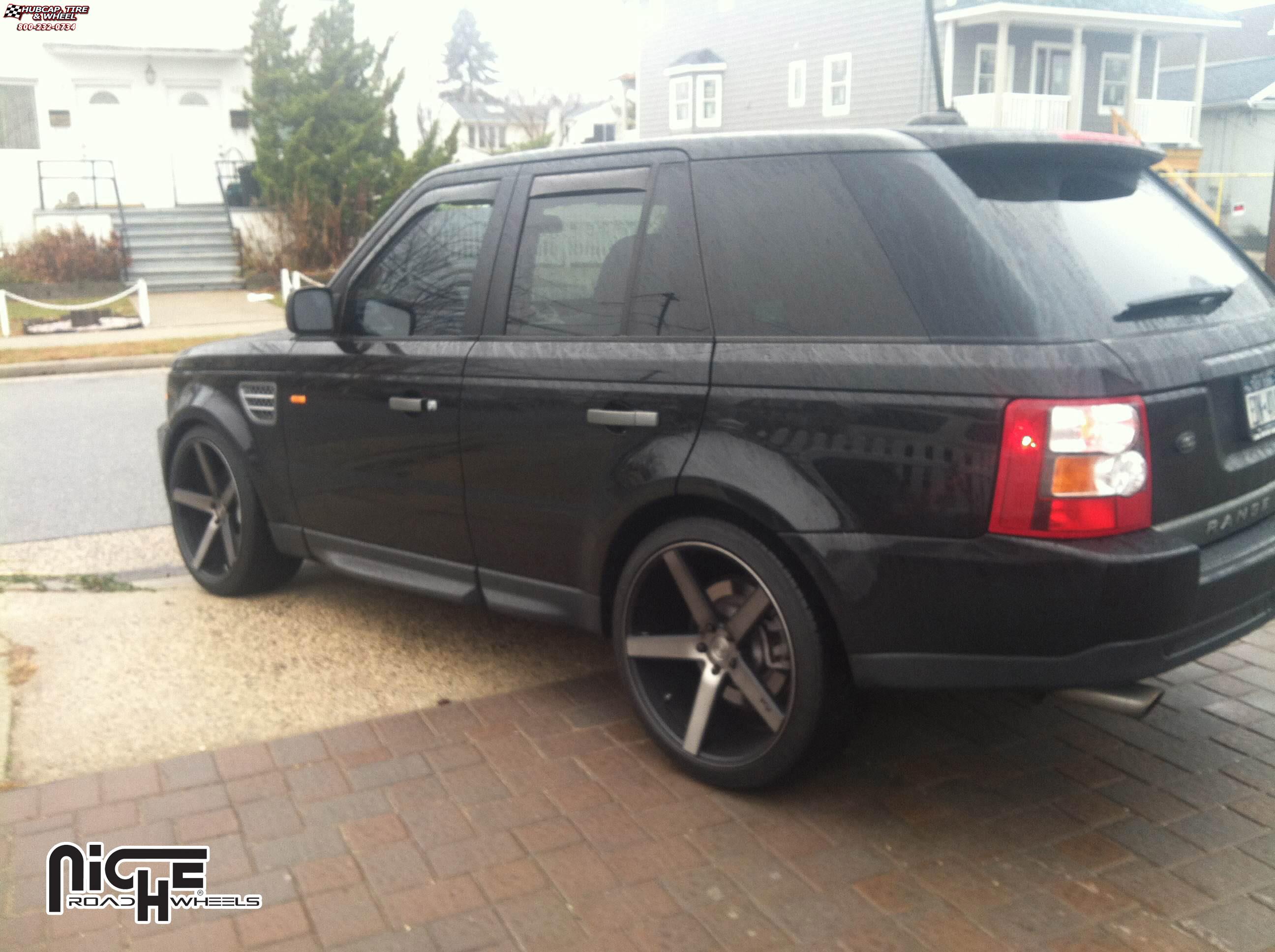 vehicle gallery/land rover range rover sport niche milan m134  Black & Machined with Dark Tint wheels and rims