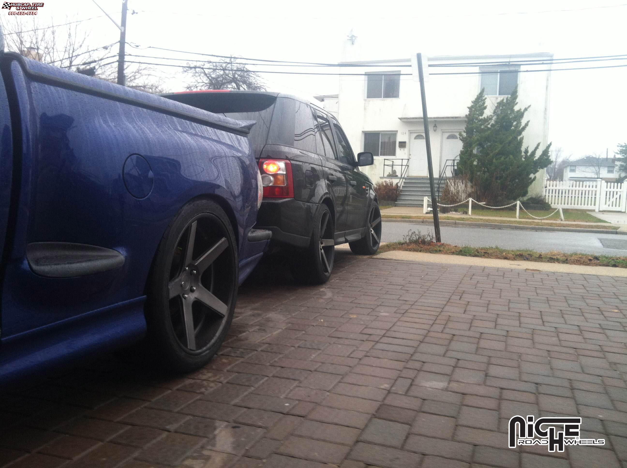 vehicle gallery/land rover range rover sport niche milan m134  Black & Machined with Dark Tint wheels and rims