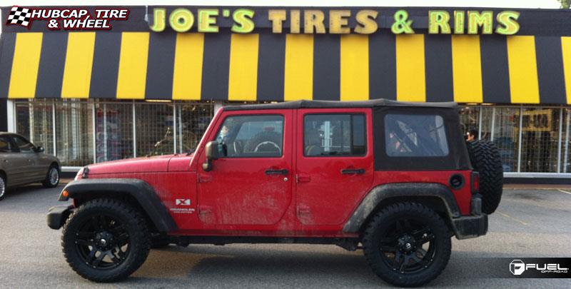 vehicle gallery/jeep wrangler fuel pump d515 20X9  Matte Black wheels and rims