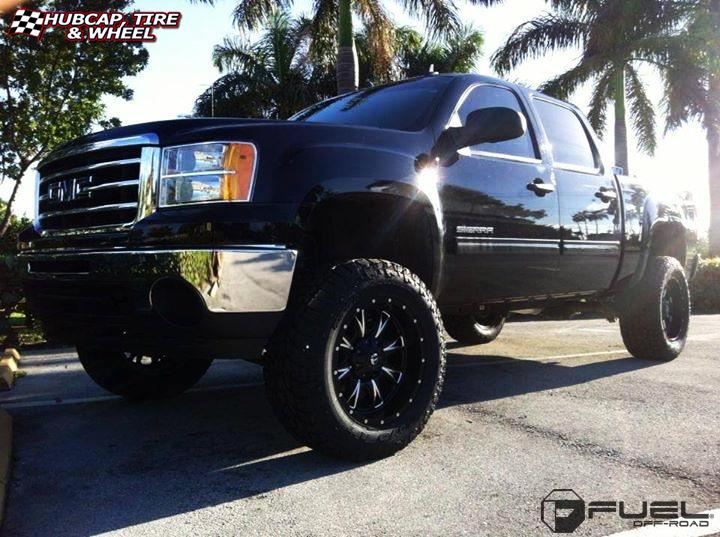 vehicle gallery/gmc sierra fuel throttle d513 20X10  Matte Black & Milled wheels and rims