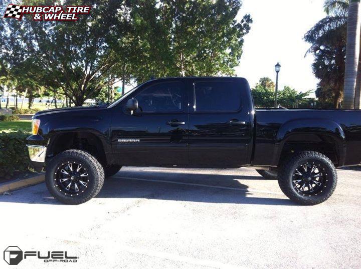 vehicle gallery/gmc sierra fuel throttle d513 20X10  Matte Black & Milled wheels and rims