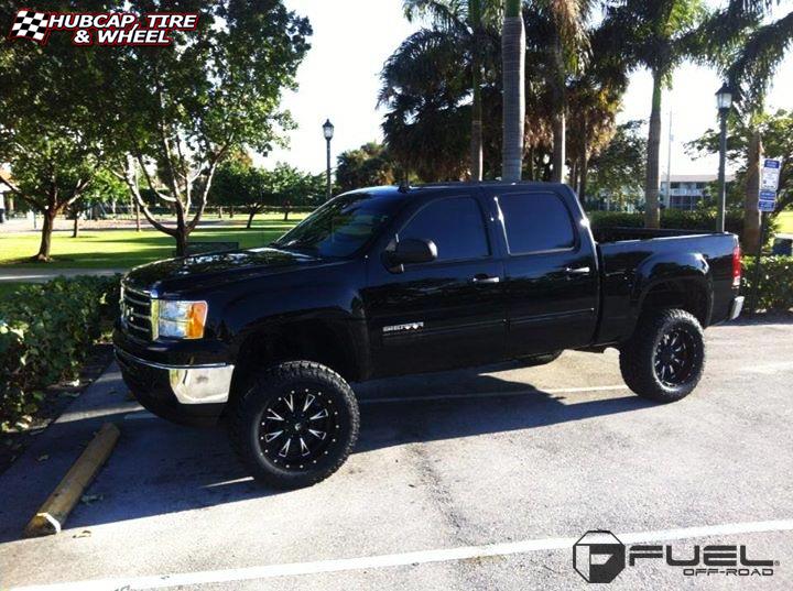 vehicle gallery/gmc sierra fuel throttle d513 20X10  Matte Black & Milled wheels and rims
