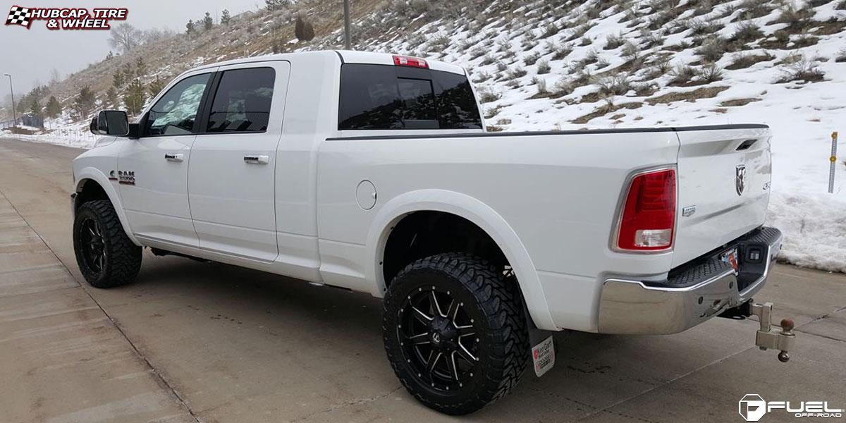 vehicle gallery/dodge ram 3500 fuel maverick d538 20X10  Black & Milled wheels and rims