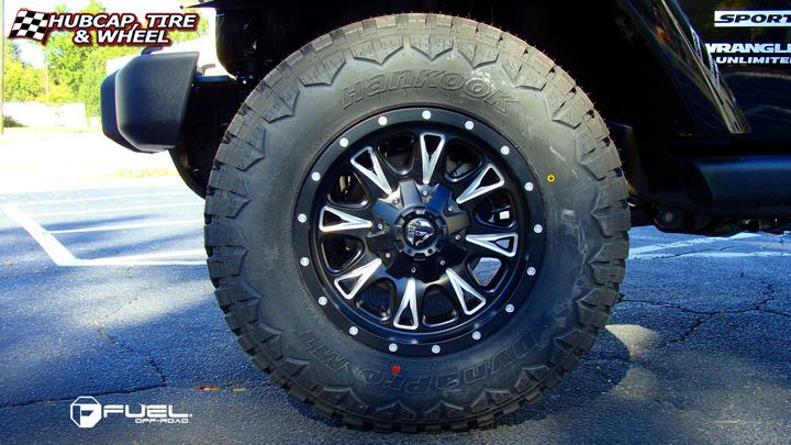 vehicle gallery/jeep wrangler fuel throttle d513 0X0  Matte Black & Milled wheels and rims
