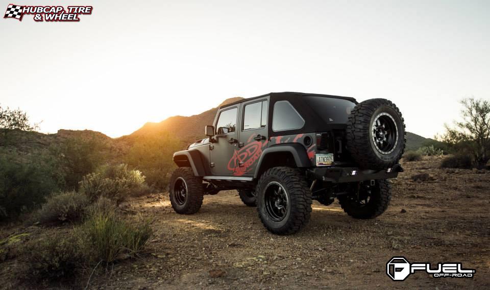 vehicle gallery/jeep wrangler fuel trophy d551 20X9  Matte Black w/ Anthracite Ring wheels and rims