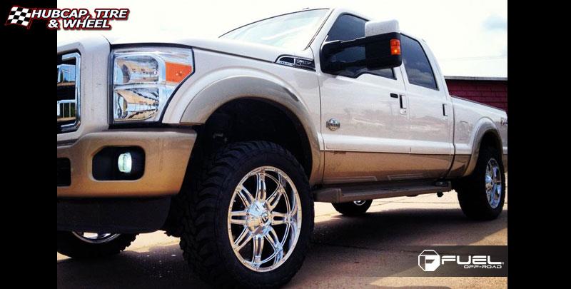 vehicle gallery/ford f 250 fuel hostage d530 22X10  Chrome wheels and rims