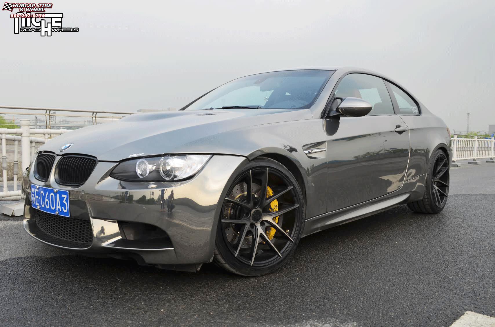 vehicle gallery/bmw m3 niche targa m130  Black & Machined with Dark Tint wheels and rims