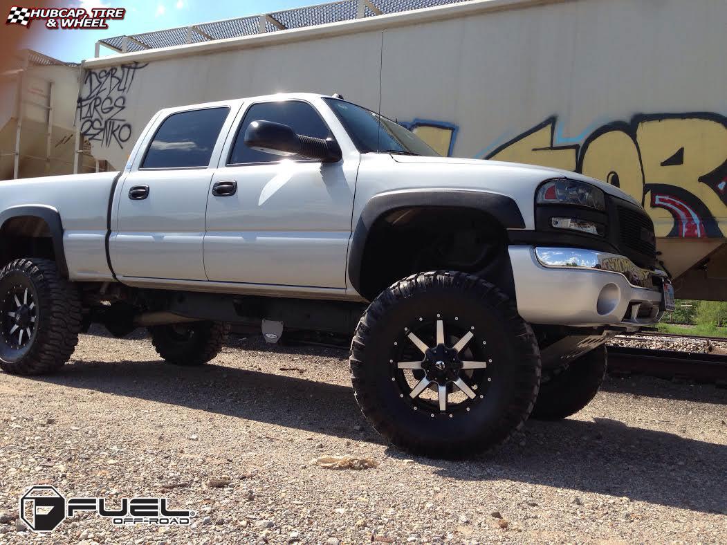 vehicle gallery/gmc sierra fuel maverick d537 0X0  Matte Black & Machined Face wheels and rims