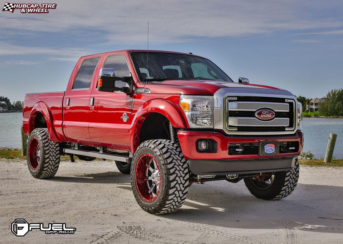 vehicle gallery/ford f 250 fuel maverick d260 0X0 Chrome with Gloss Black Lip wheels and rims