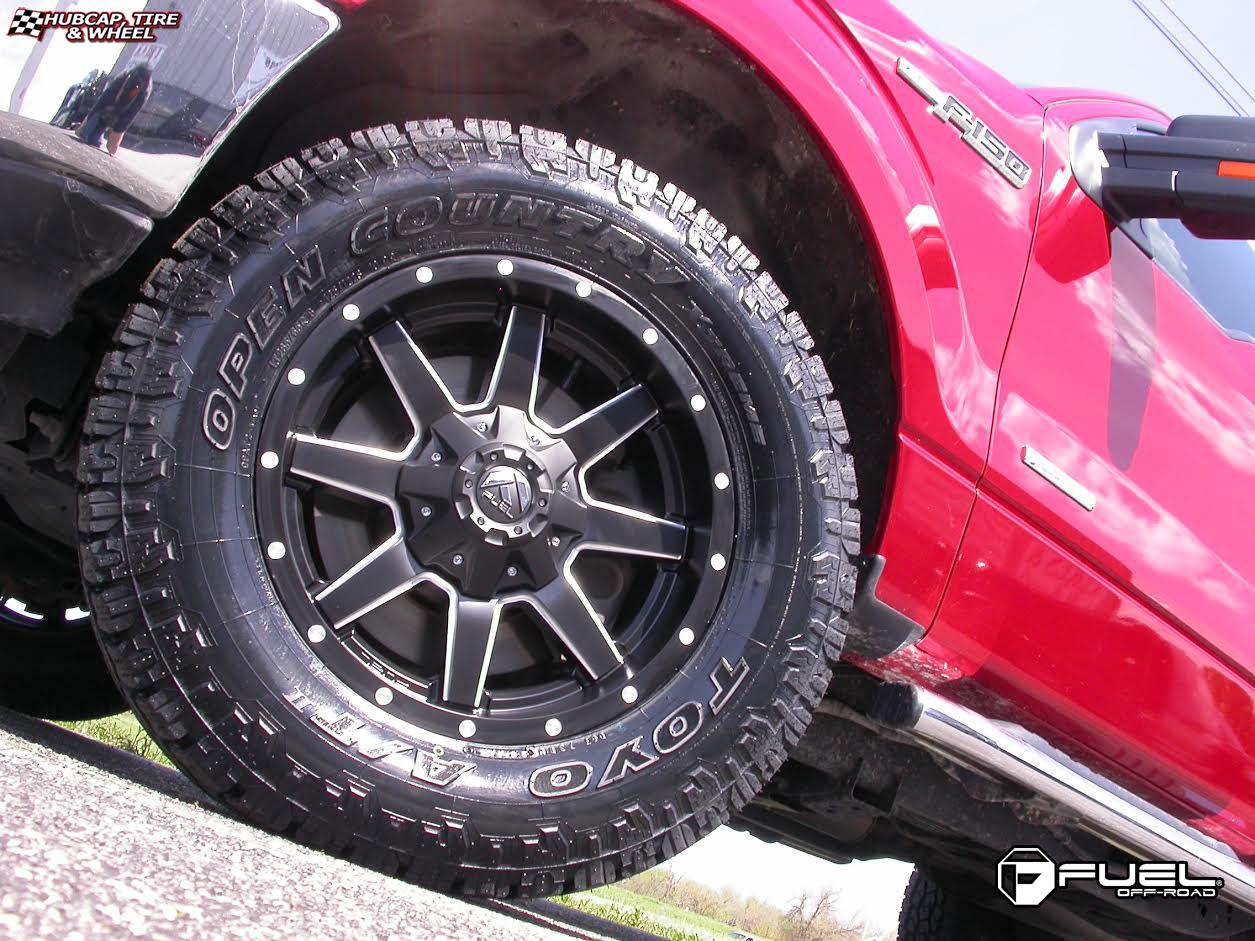 vehicle gallery/ford f 150 fuel maverick d538 0X0  Black & Milled wheels and rims