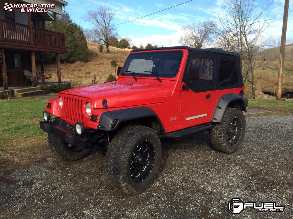 vehicle gallery/jeep wrangler fuel boost d534 20X9 Matte Black & Milled wheels and rims