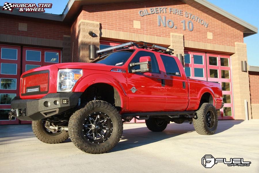 vehicle gallery/ford f 350 fuel lethal d567 0X0  Black & Milled wheels and rims