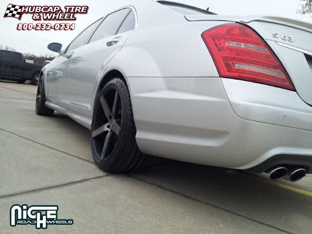 vehicle gallery/mercedes benz s63 amg niche milan m134  Black & Machined with Dark Tint wheels and rims