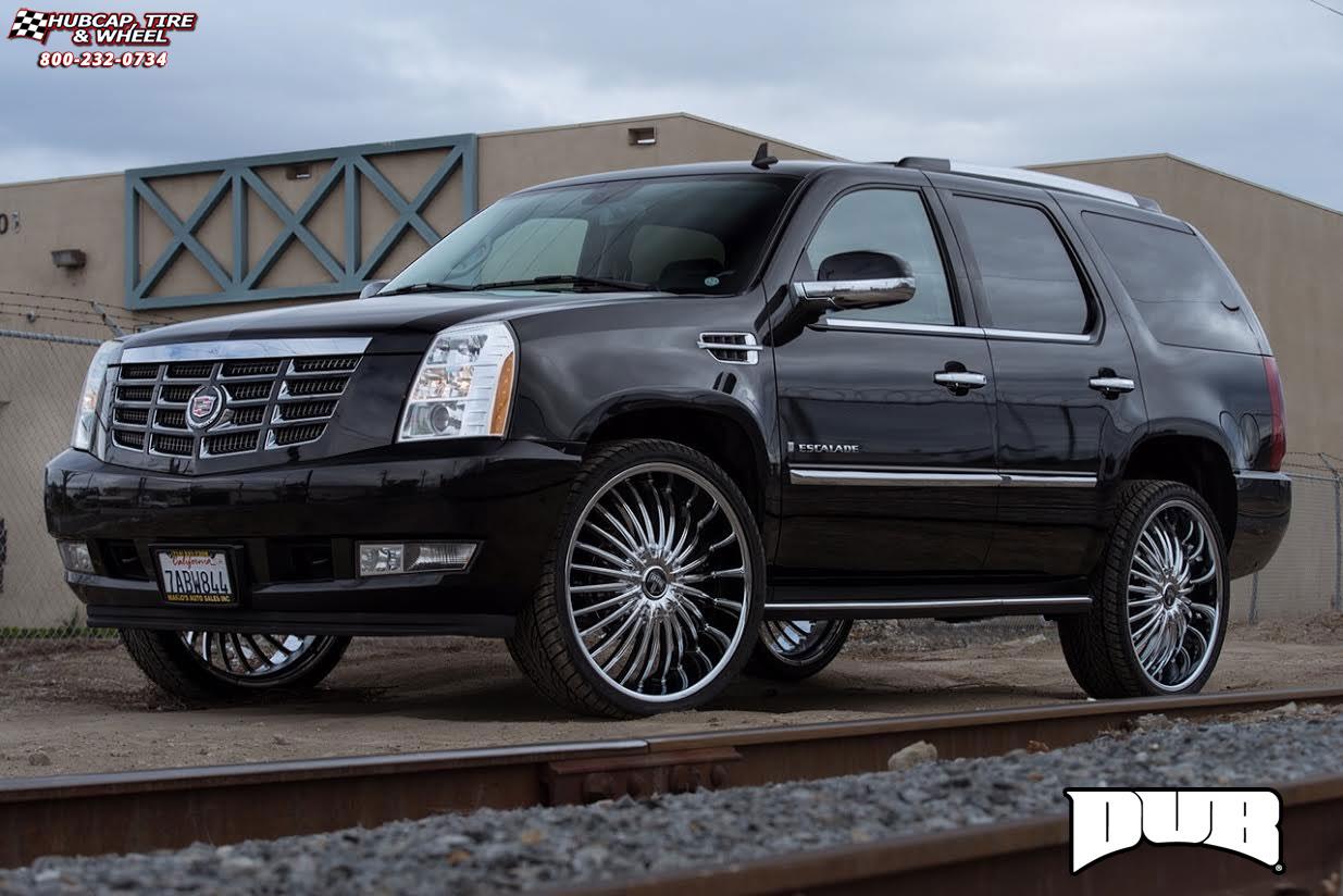 vehicle gallery/cadillac escalade dub suave s140  Chrome wheels and rims