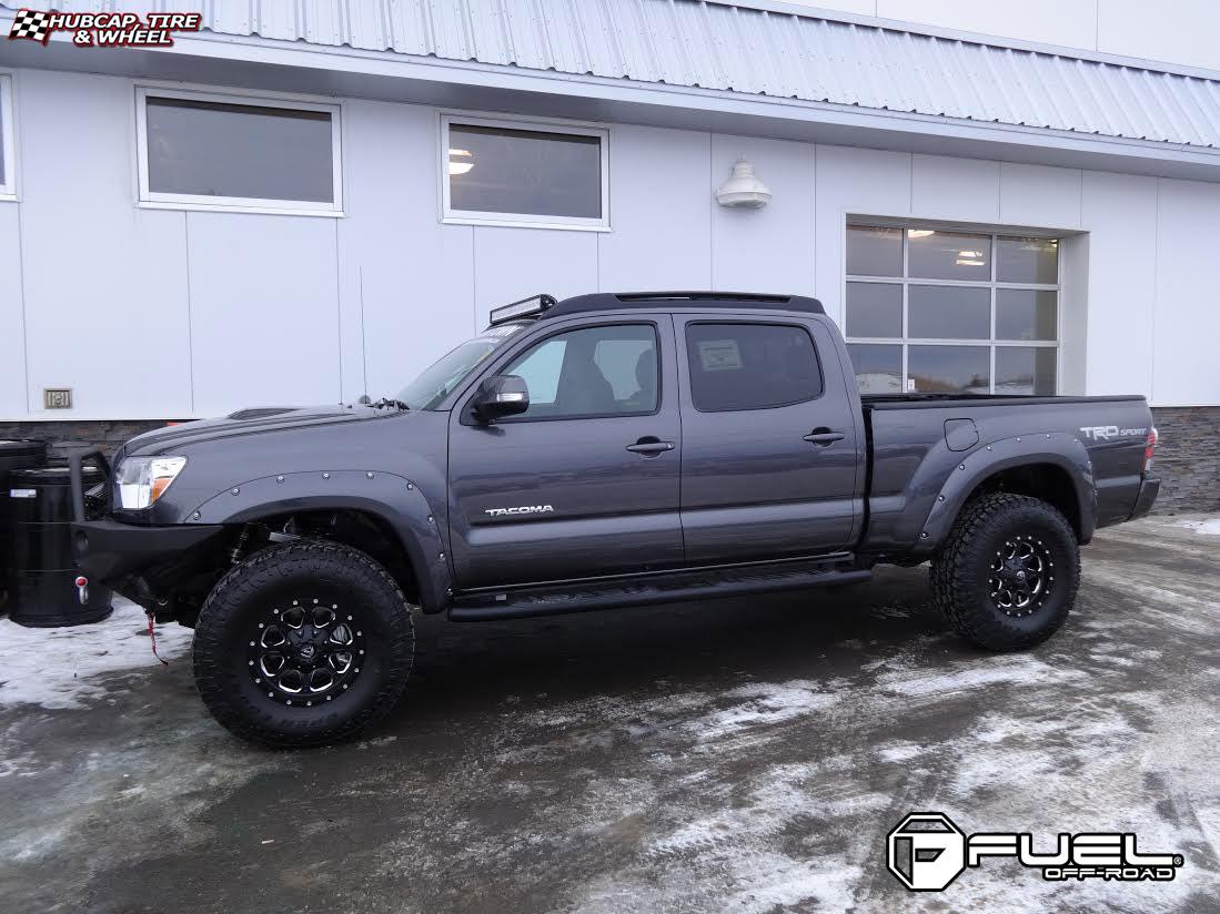 vehicle gallery/toyota tacoma fuel boost d534 16X8 Matte Black & Milled wheels and rims