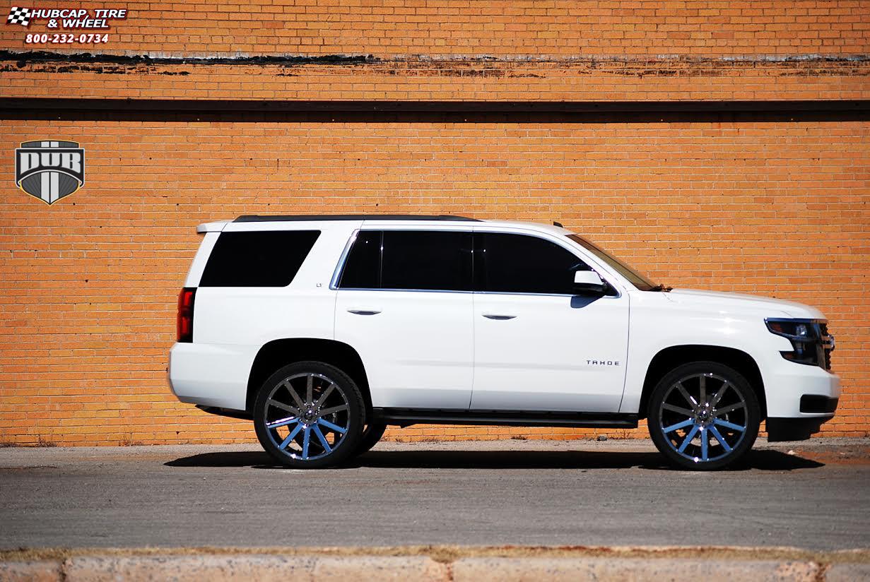 vehicle gallery/chevrolet tahoe dub shot calla s120  Chrome wheels and rims