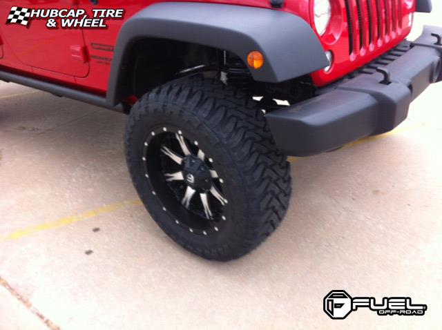 vehicle gallery/jeep wrangler fuel nutz d541 0X0  Black & Machined wheels and rims