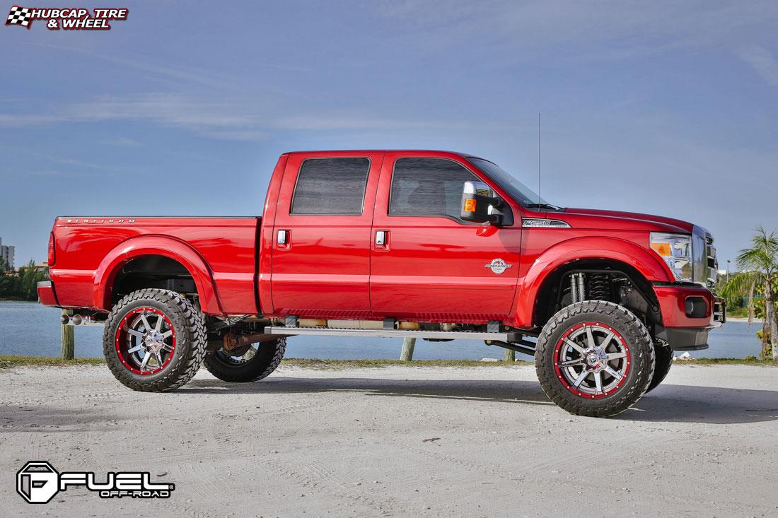 vehicle gallery/ford f 250 fuel maverick d260 0X0 Chrome with Gloss Black Lip wheels and rims